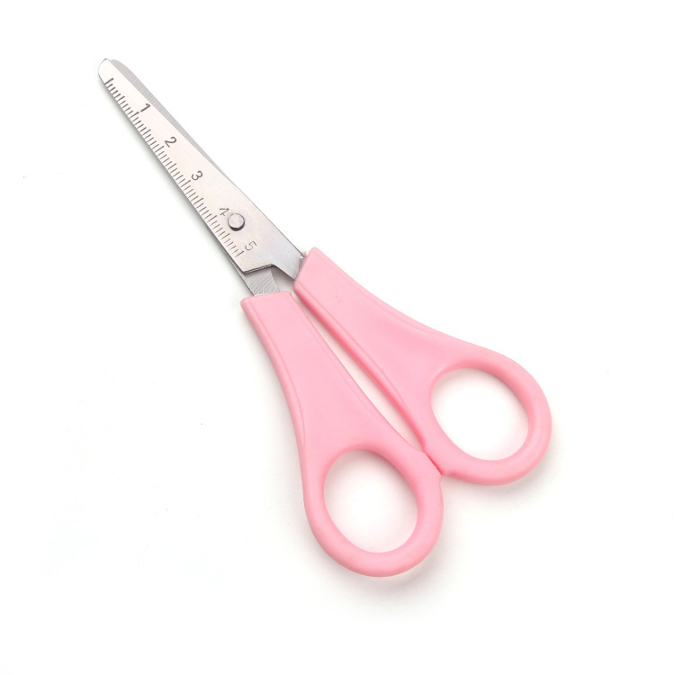 school office multipurpose color round edge with ruler student kids children scissors