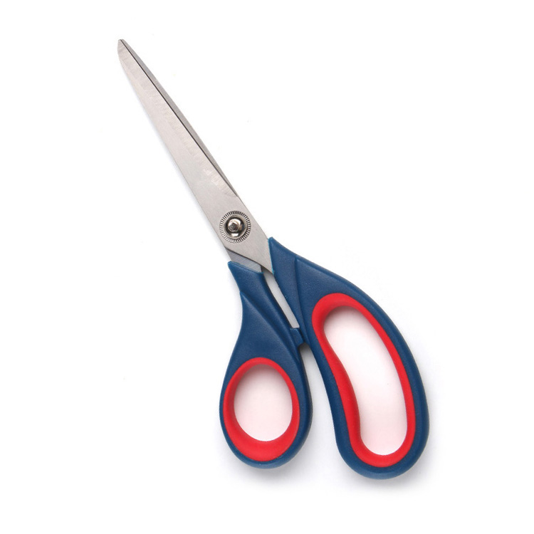 8.25寸强力缝纫家用左手剪刀 双色橡胶手柄