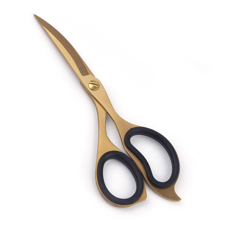 NEW unique design heavy duty Handle all steel plated gold titanium kitchen scissors