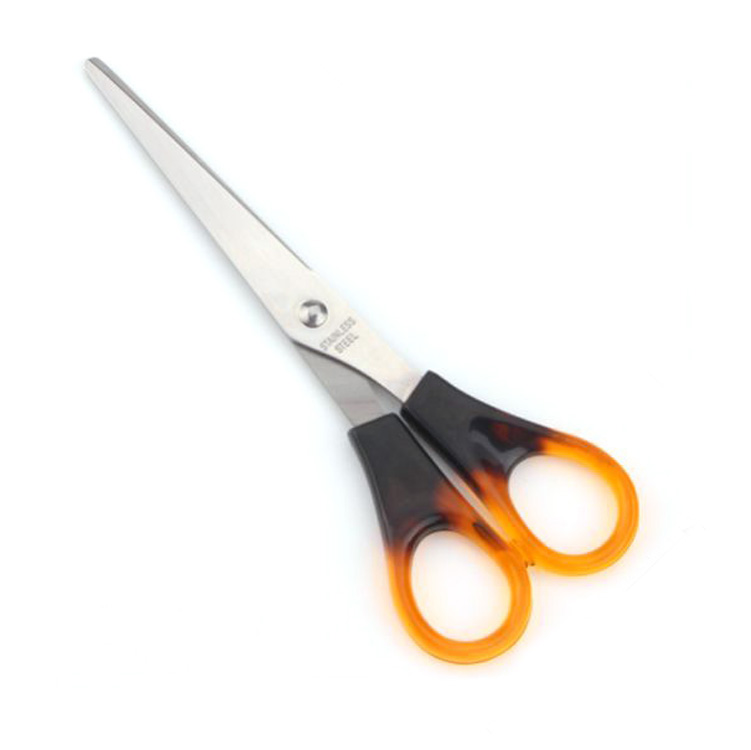 Professional Amber Handle Scissors Office Scissors Transparent Handle Household Scissors Sewing Shears