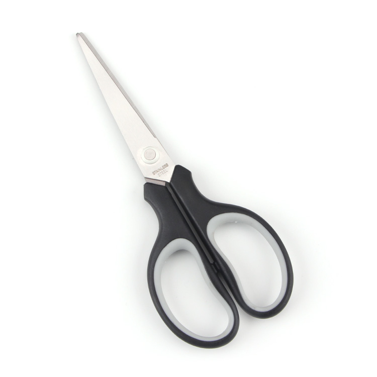 7 inch yangjiang multipurpose stainless steel scissors with plastic handle household student office scissors