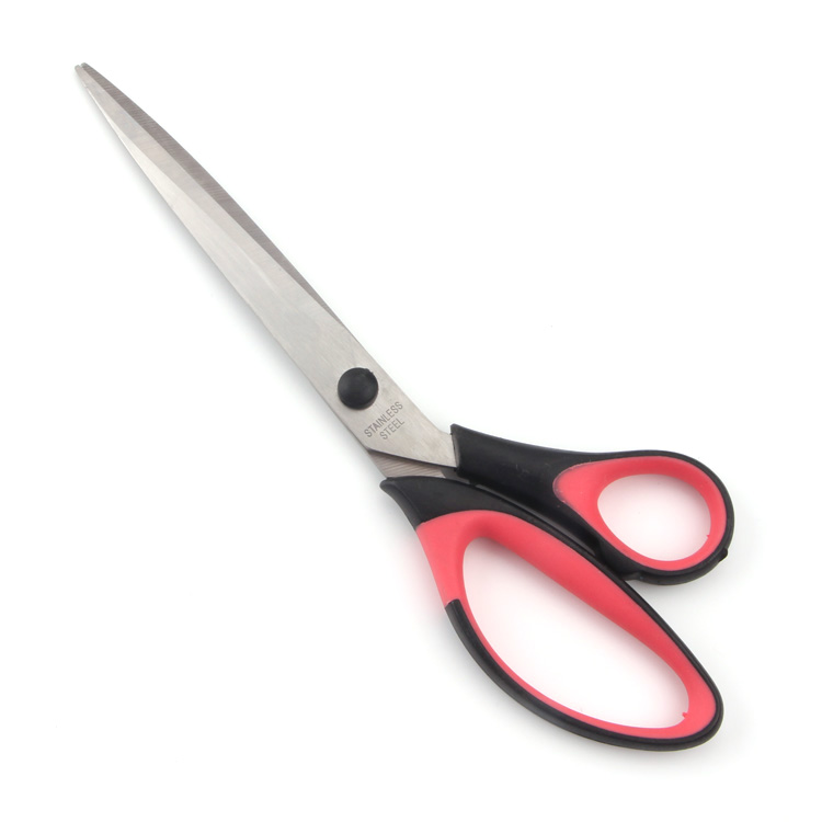 9寸家用缝纫强力吃厚布剪刀 双色橡胶手柄