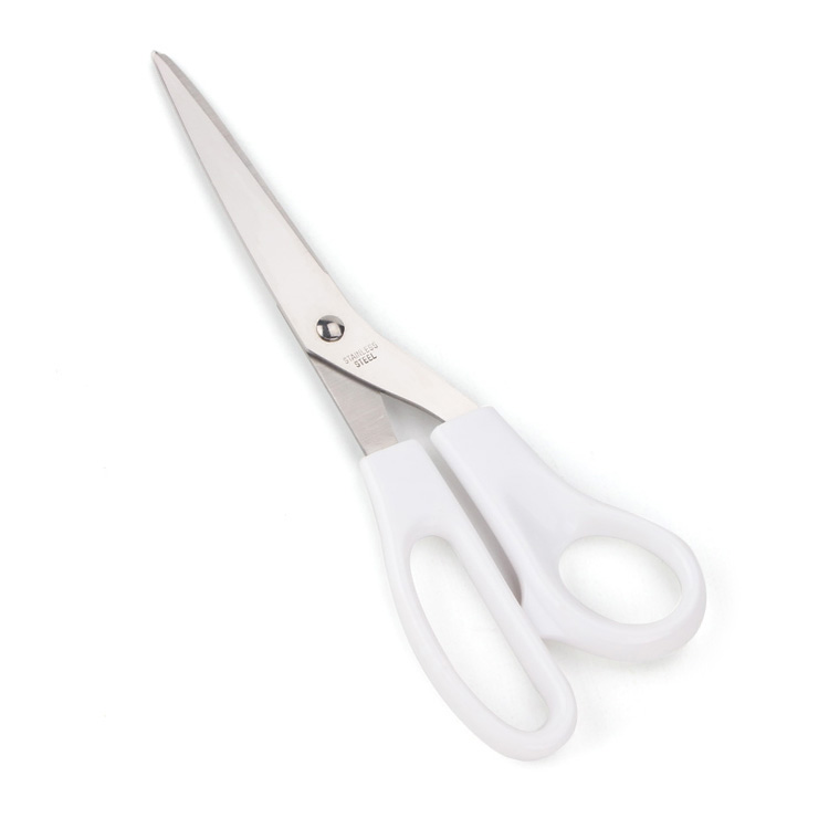 8.25 inch Popular white PP handle stainless steel household scissor