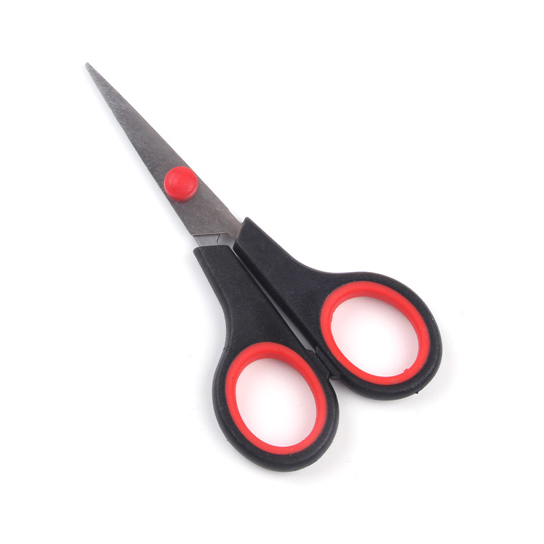 Household color stainless steel metal cutting rubber handle 5 inch mini kids students children cartoon office scissors