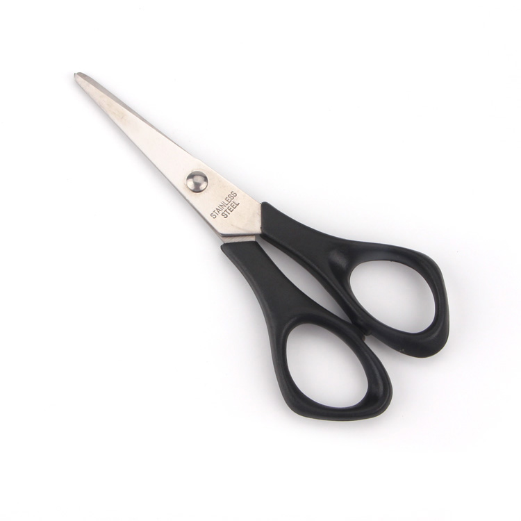 黑色手柄文具剪刀手工办公小剪刀二元店货源