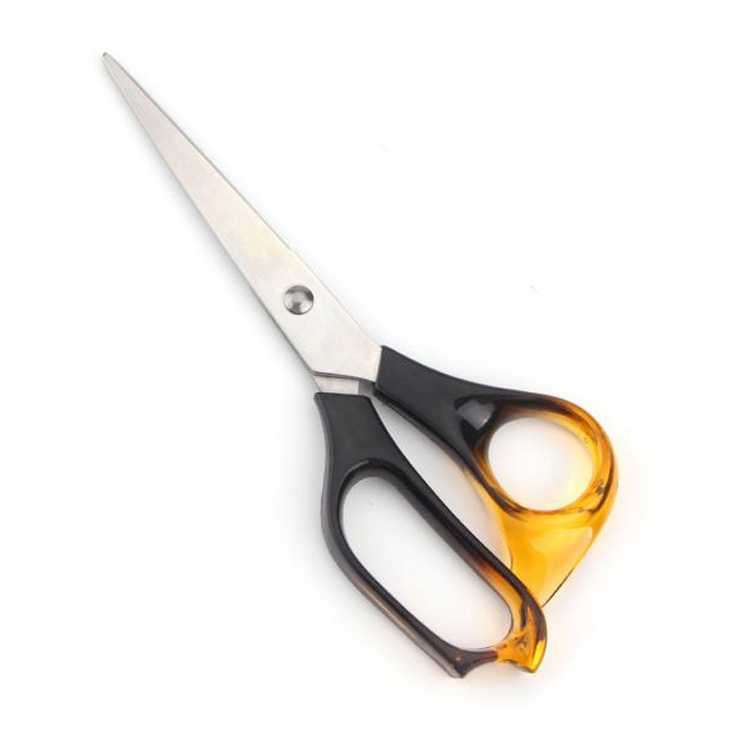 7Inch Good quality Amber color handle household office scissors