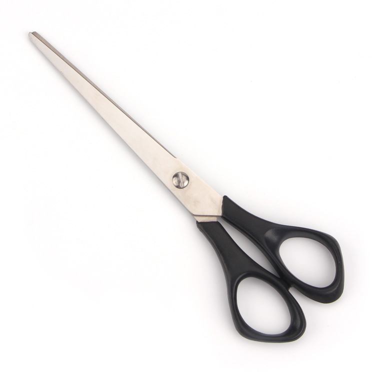 6.25长刃办公文具手工剪刀 黑色手柄