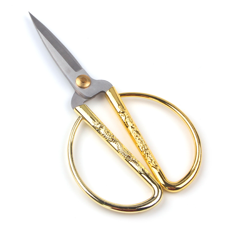 Factory wholesale professional and customizable tailoring scissors Golden Dragon & Phoenix Scissors