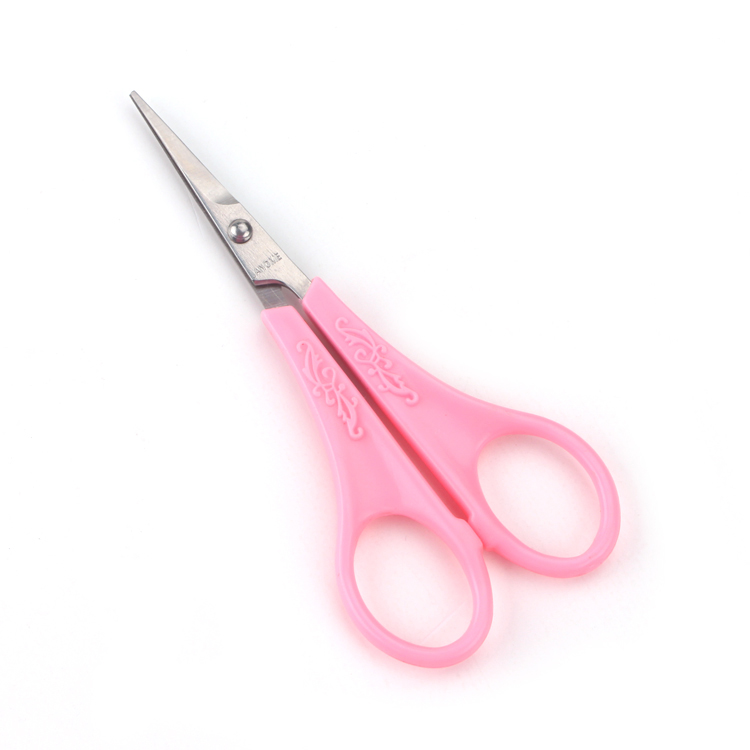 Hot sale curved stainless steel squeeze scissors for embroidery