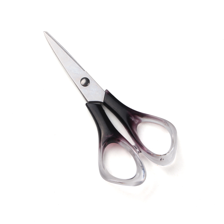 Amber Handle Stainless Steel Safety Scissors Stationery Office Cutting Stationery Scissors