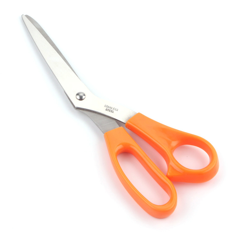 8.25 inch Popular orange PP handle stainless steel household scissor