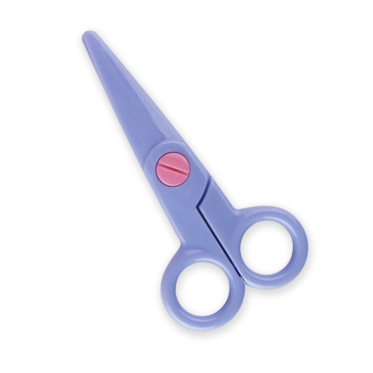 Safety Stationary Small Children Handcraft Tool Kids Diy Cartoon Paper Cutting Plastic Student Scissors