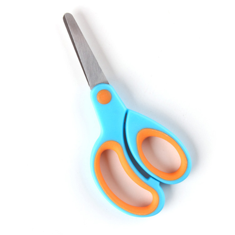 5 inch safe plastic handle DIY scissors student scissors