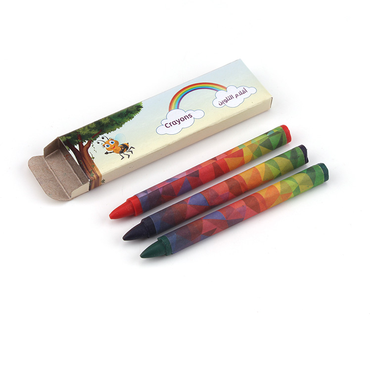 Children's crayon baby paintbrush kindergarten triangular color pen student art graffiti oil pastel non-dirty hand crayon set of 3
