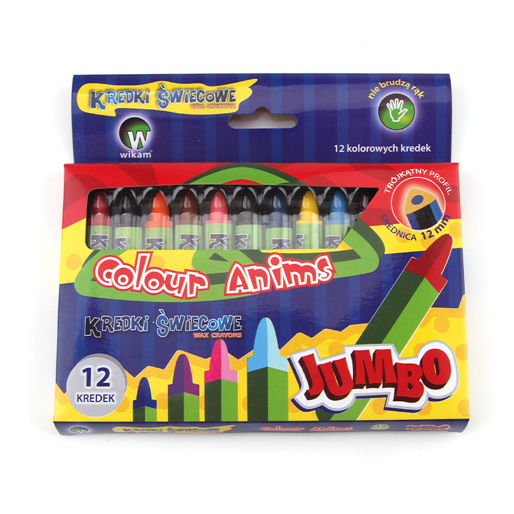 Triangular cartoon oil pastels 12 colors washable multi-color children's painting pens children's crayon stationery
