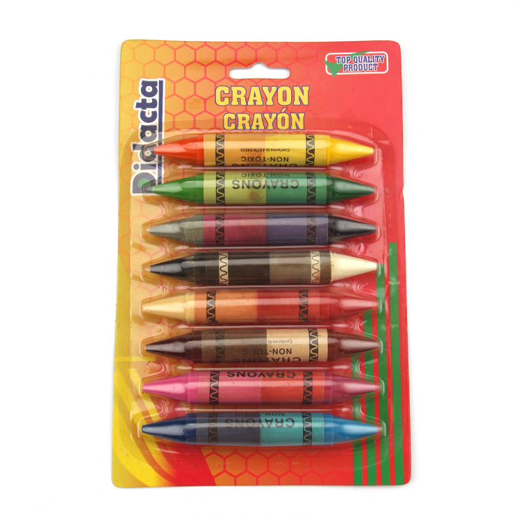 Children's non-toxic thick stick crayons, washable oil pastels, 8-color lead-free, healthy and environmentally friendly paint brushes