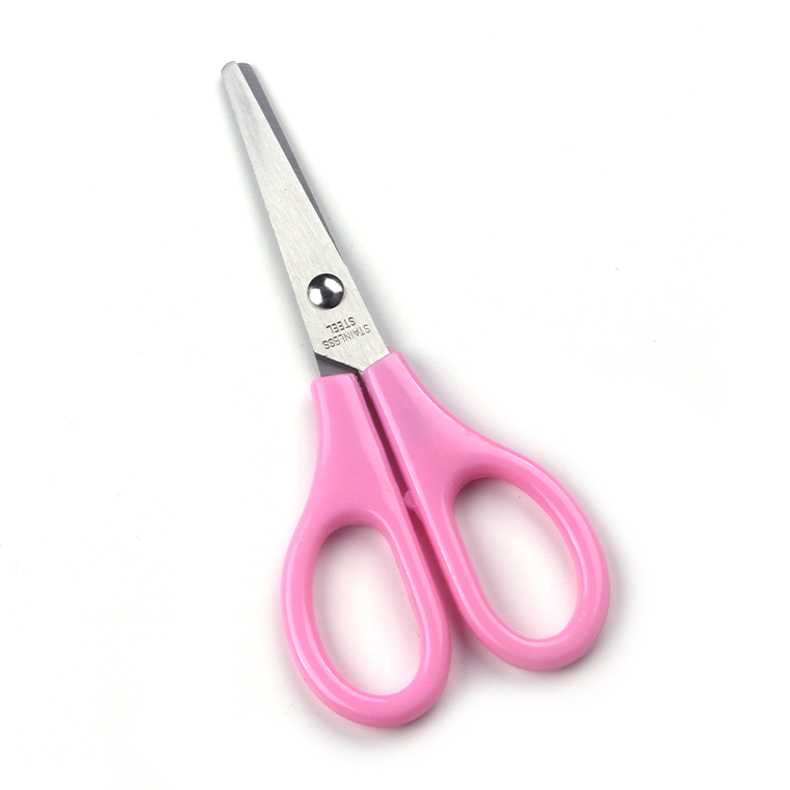 美术美工办公文具小剪刀不锈钢圆头学生剪刀