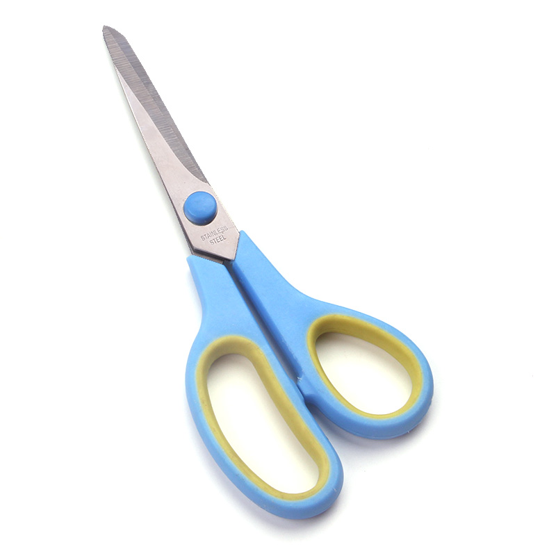 双色橡胶手柄剪刀锋利耐用家缝纫剪