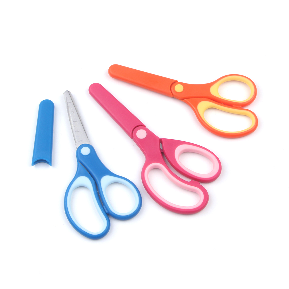  Student Plastic Scissors Classroom Stationery Supplies for Children's Handmade Paper Cutting, Diy Safety Blunt Tip Scissors