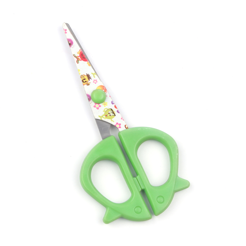 不锈钢卡通印花剪刀5寸学生剪儿童用剪可爱剪纸 印花手工小剪刀
