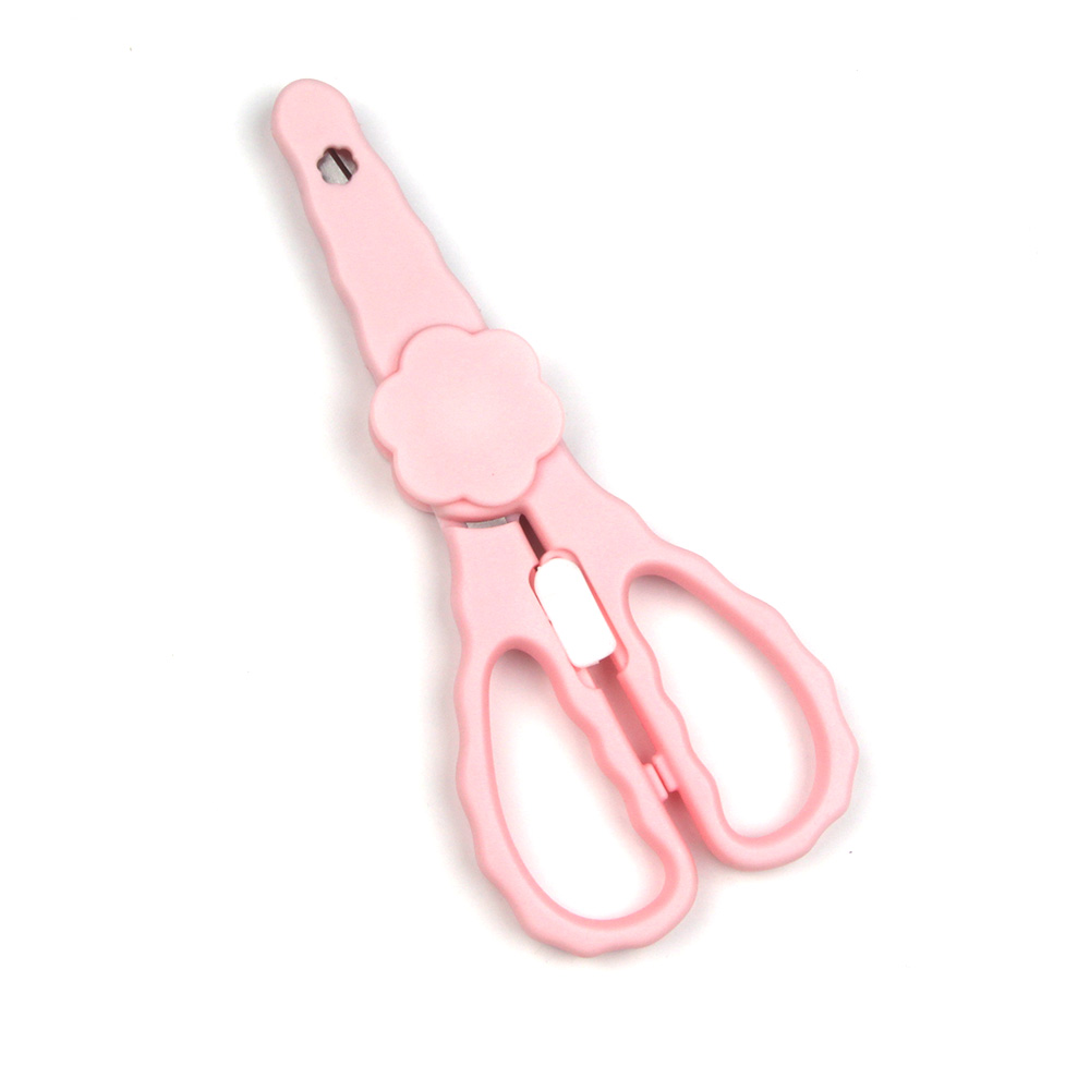 Durable Portable Stainless Steel Toddler Food Scissor Kitchen Scissors for Kids' Cutting Usage