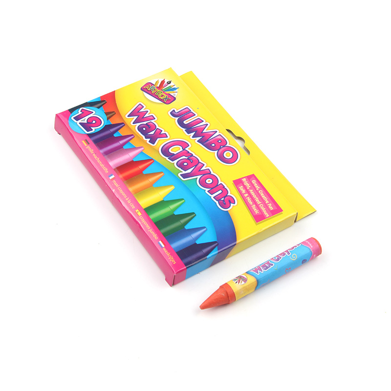 蜡笔套装无毒儿童 幼儿园小学生绘画彩笔12色油画棒批发