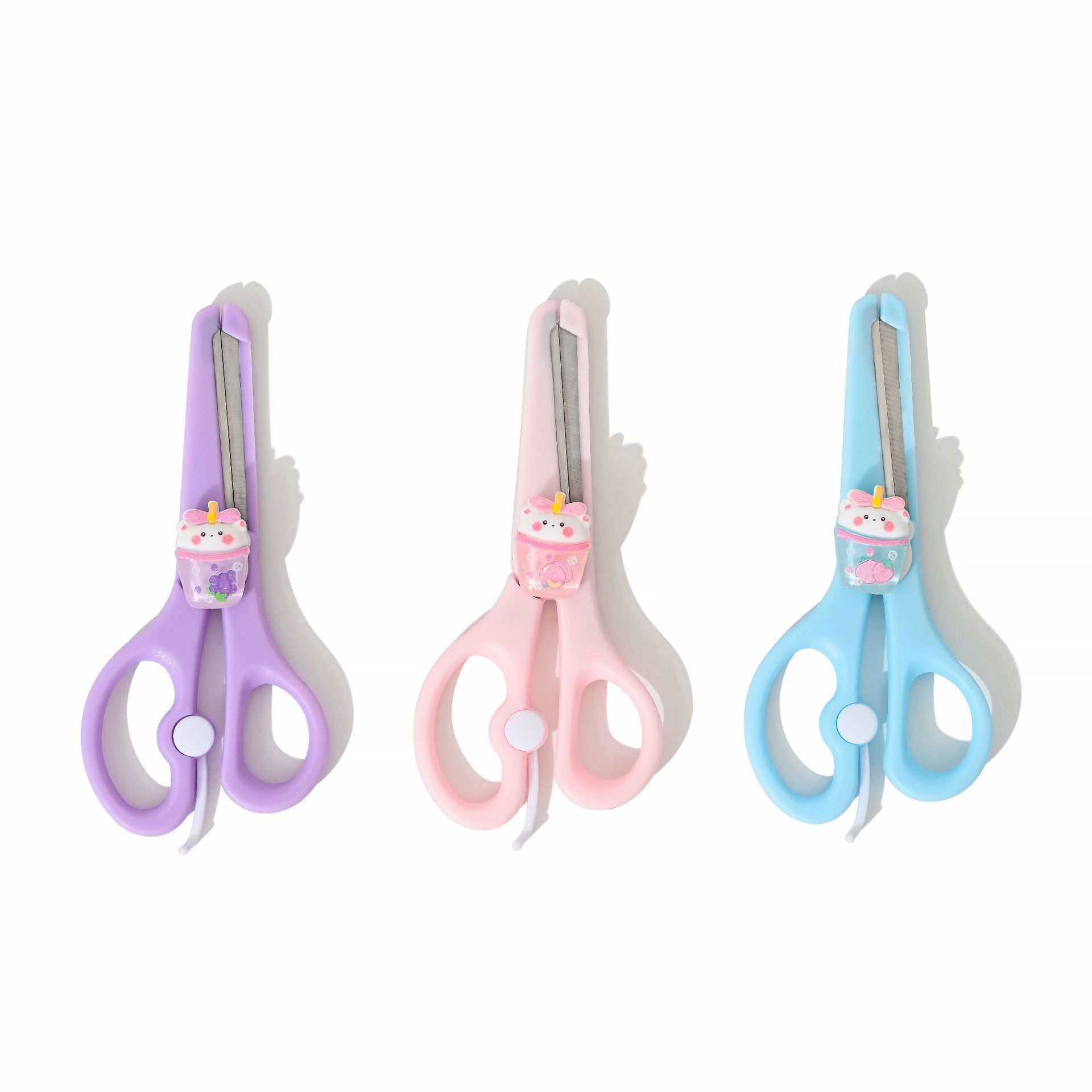 Students cut hands without injury Bao head safe cut round head handcut cute small scissors