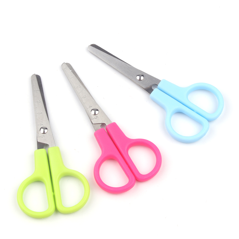 Safe Paper Cutting Stationery Scissors with Rounded Tip Designs
