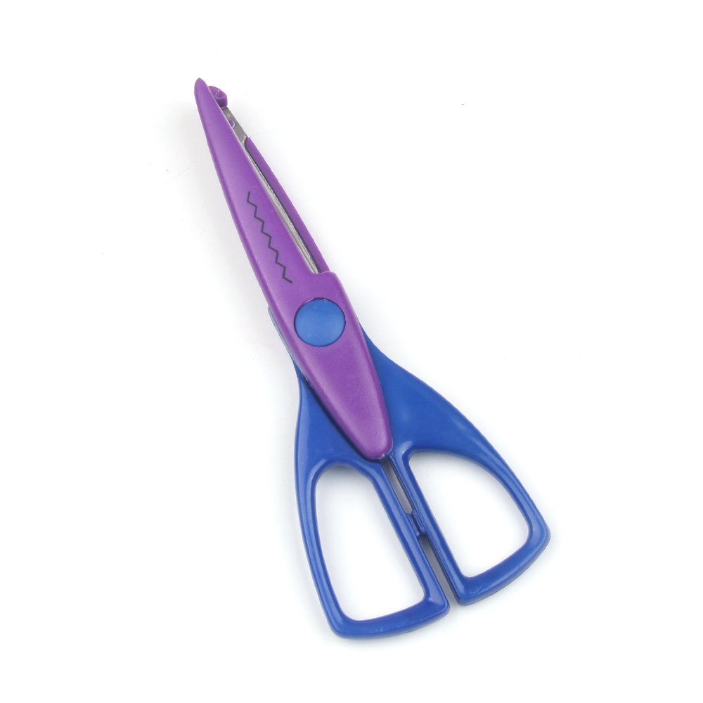 Lace Design Child Craft Scissors Plastic Grip Stainless Steel Blade DIY Scrapbooking Bulk Customization