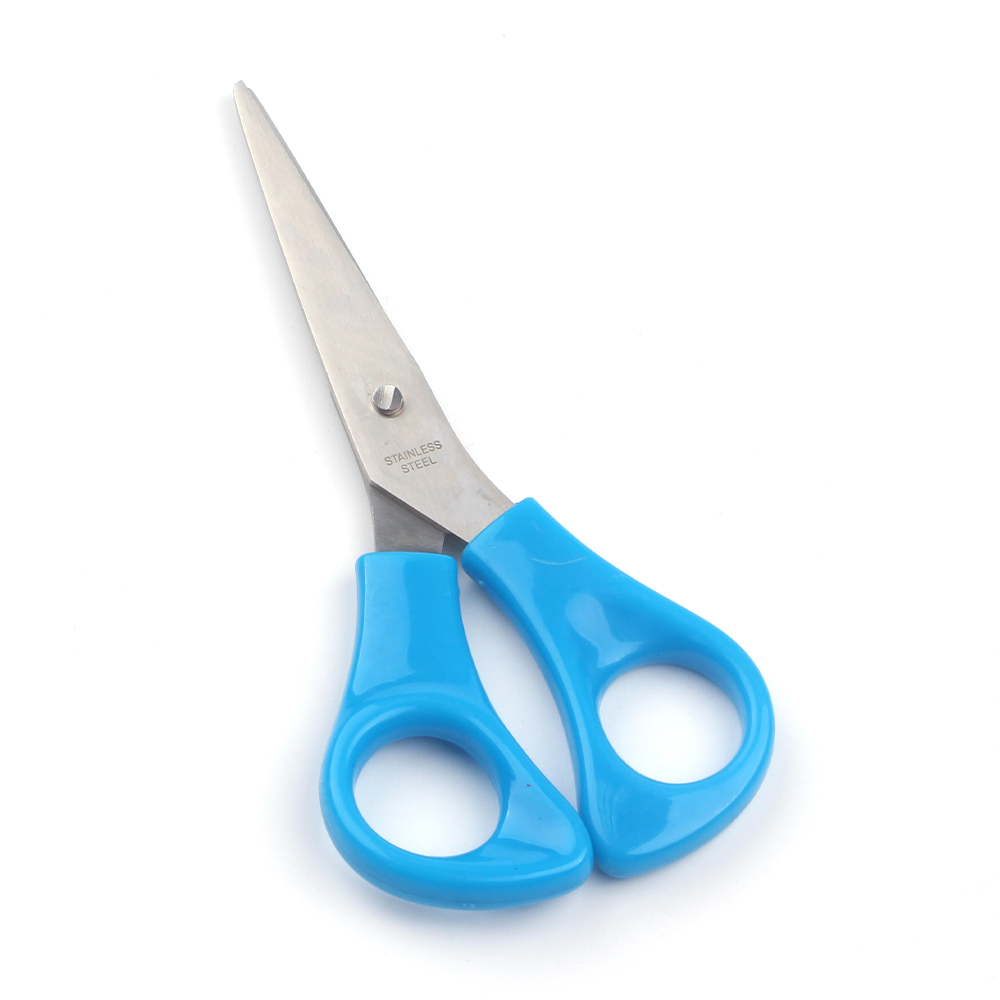 美工剪刀尖头不锈钢家用剪子剪纸手工精致黑色办公剪子学生批发