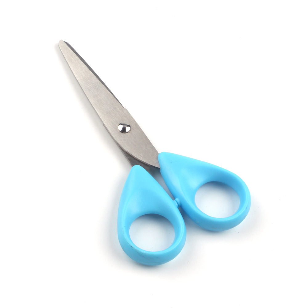  Student Scissors with Plastic Handles Classroom-Safe Paper Cutting Stationery Scissors with Rounded Tip Designs