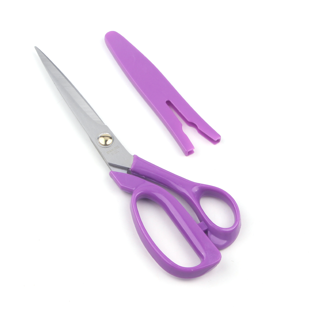 Heavy-Duty Stainless Steel Dressmaker Scissors Plastic Handle Tailor Sewing Embroidery Shearing Customizable OEM Office Home