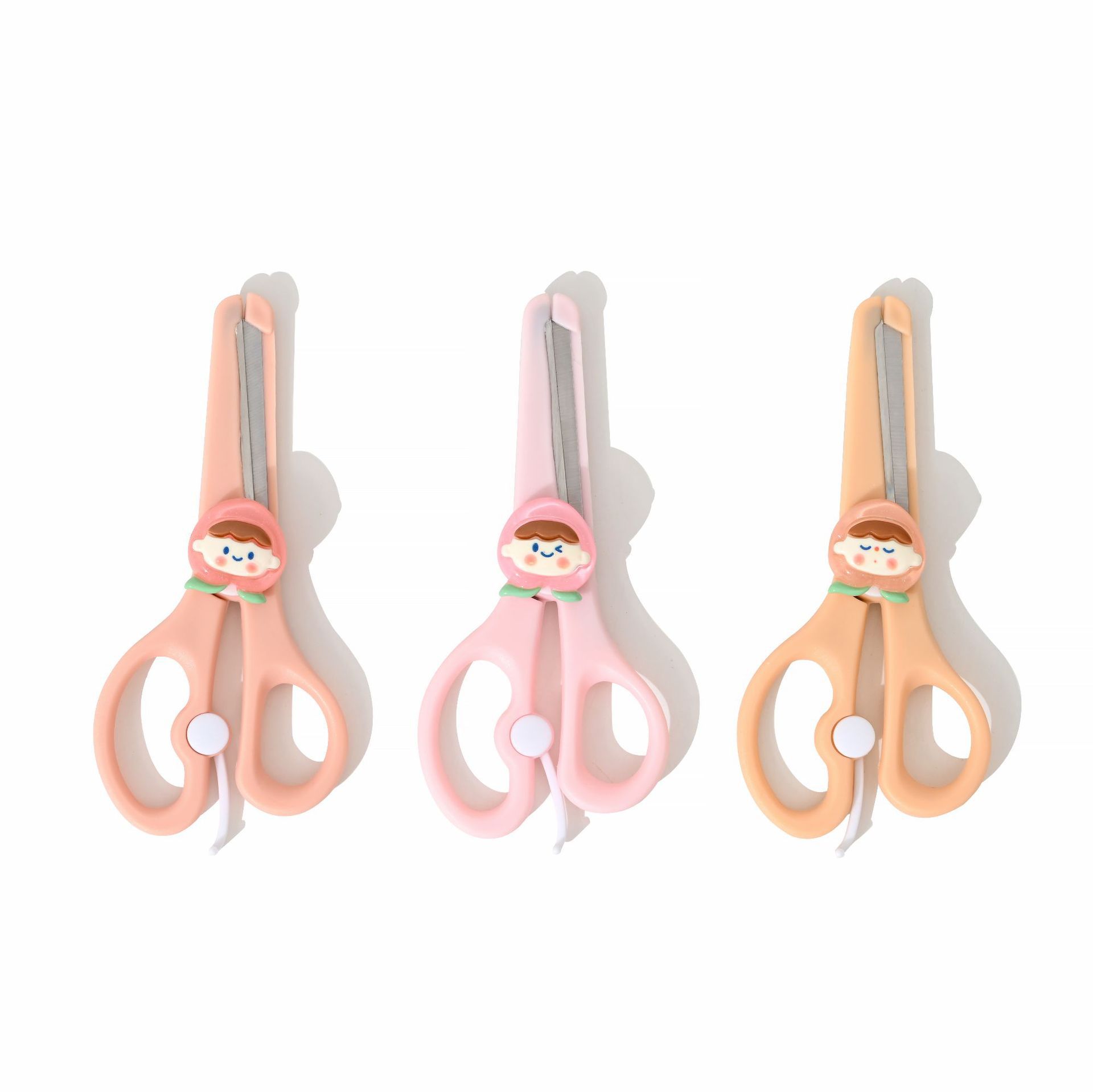 Stainless steel safety scissors DIY handmade sticky head cute paper-cutting knife