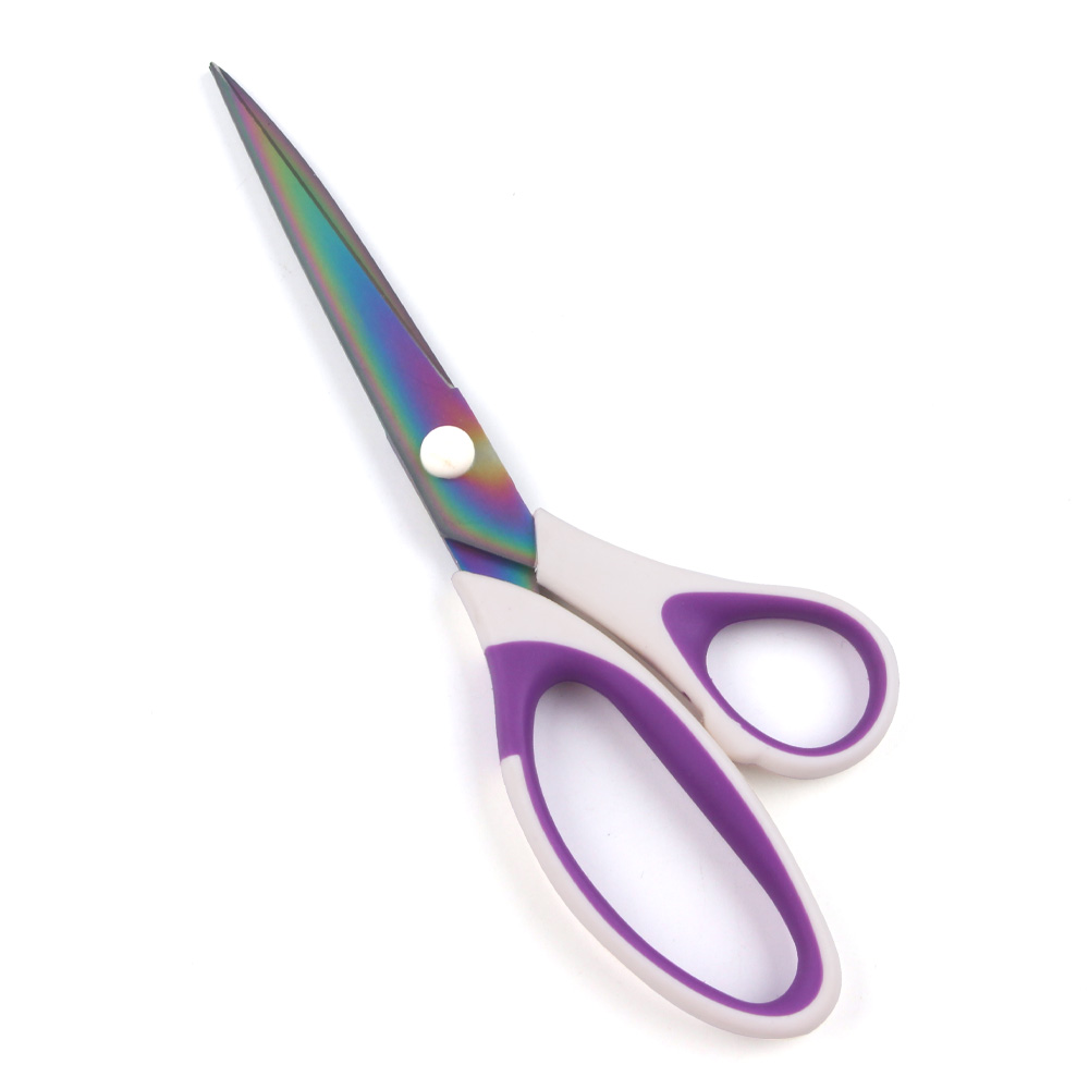 爆款三件套彩钛剪刀不锈钢办公文具剪家用裁缝剪手工剪工艺剪