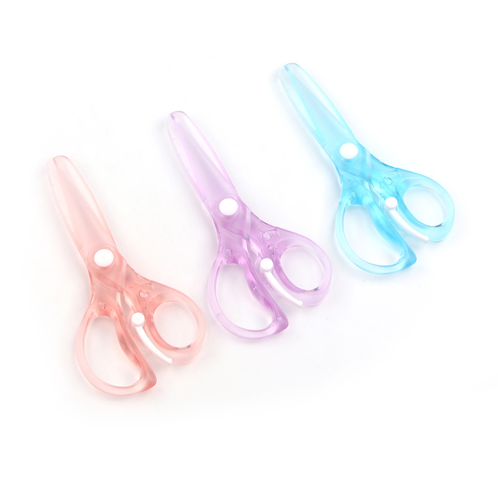 树脂塑料儿童剪刀安全幼儿剪纸用圆头不伤手男女孩安全小剪刀