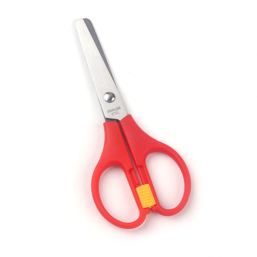 Rainbow Colors Plastic & Metal School Safety Scissors Classroom Scissors