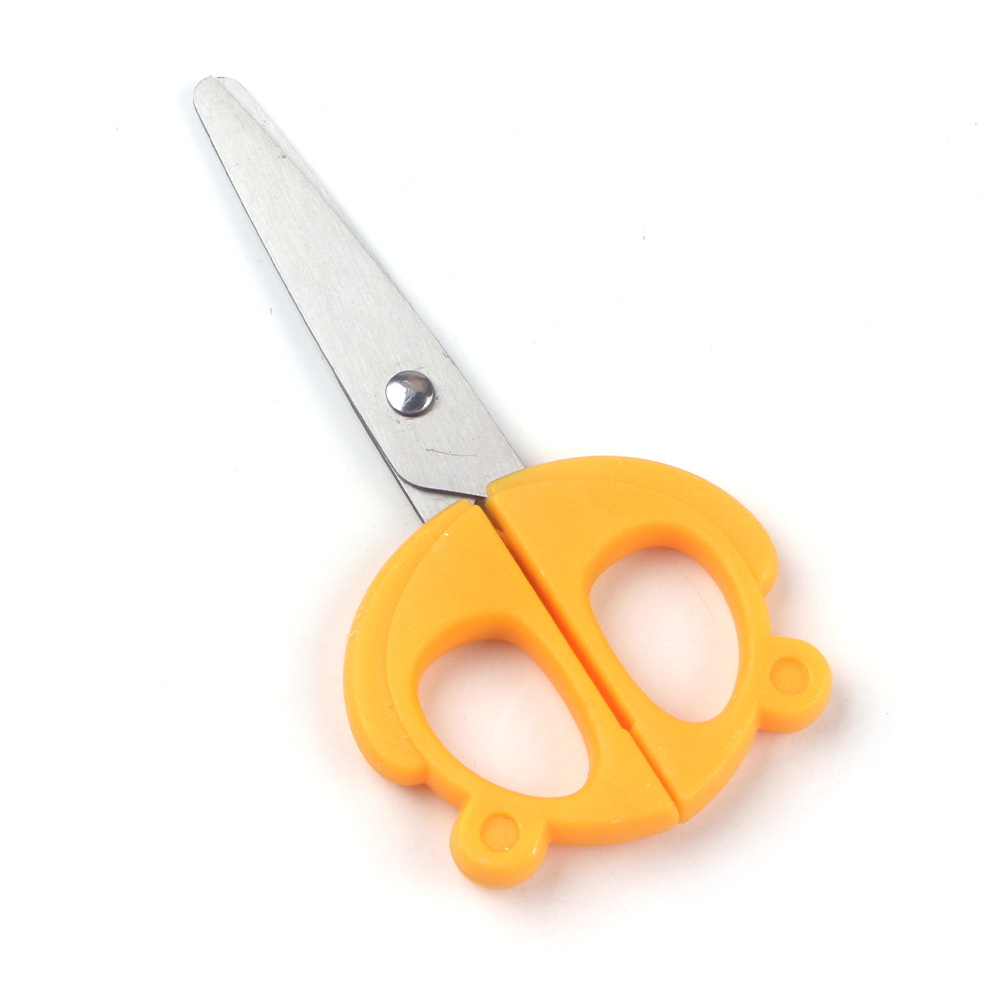 卡通手工剪纸尺寸剪学生儿童剪刀圆头文具办公小剪刀