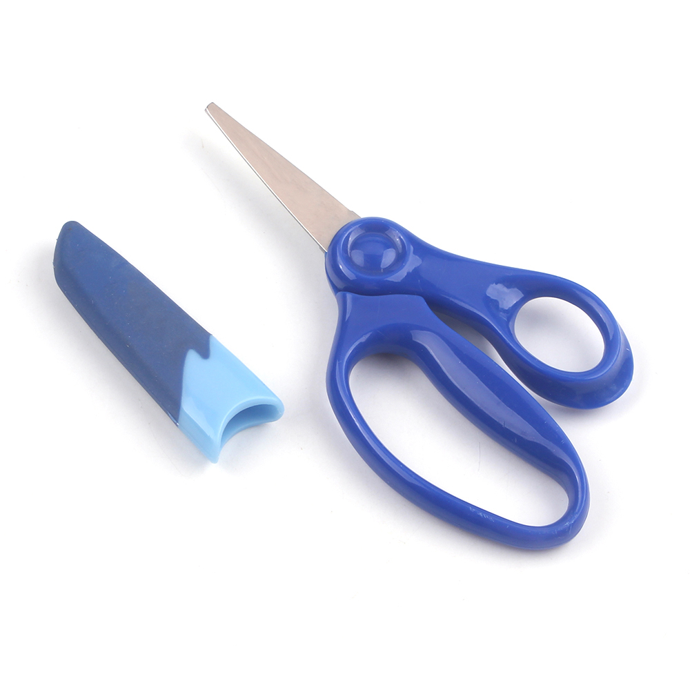 Stainless Steel Household Scissors Cute Student Children's Scissors Left Right Hand Belt Protective Cover