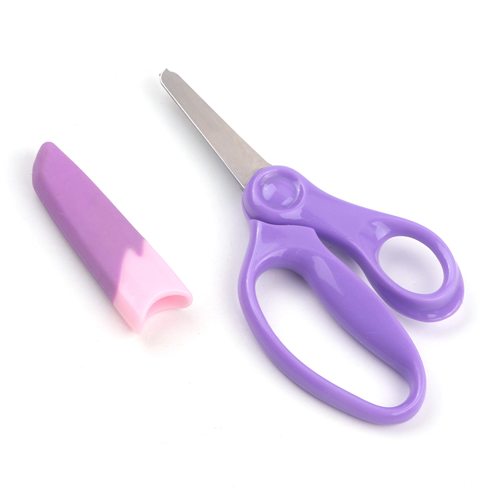 带保护套儿童安全剪刀小学生用剪子